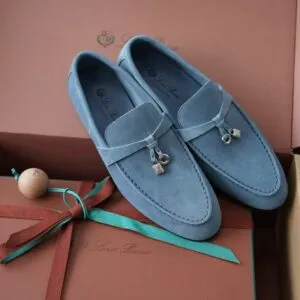 blue shoes for women from loro piana in emirates